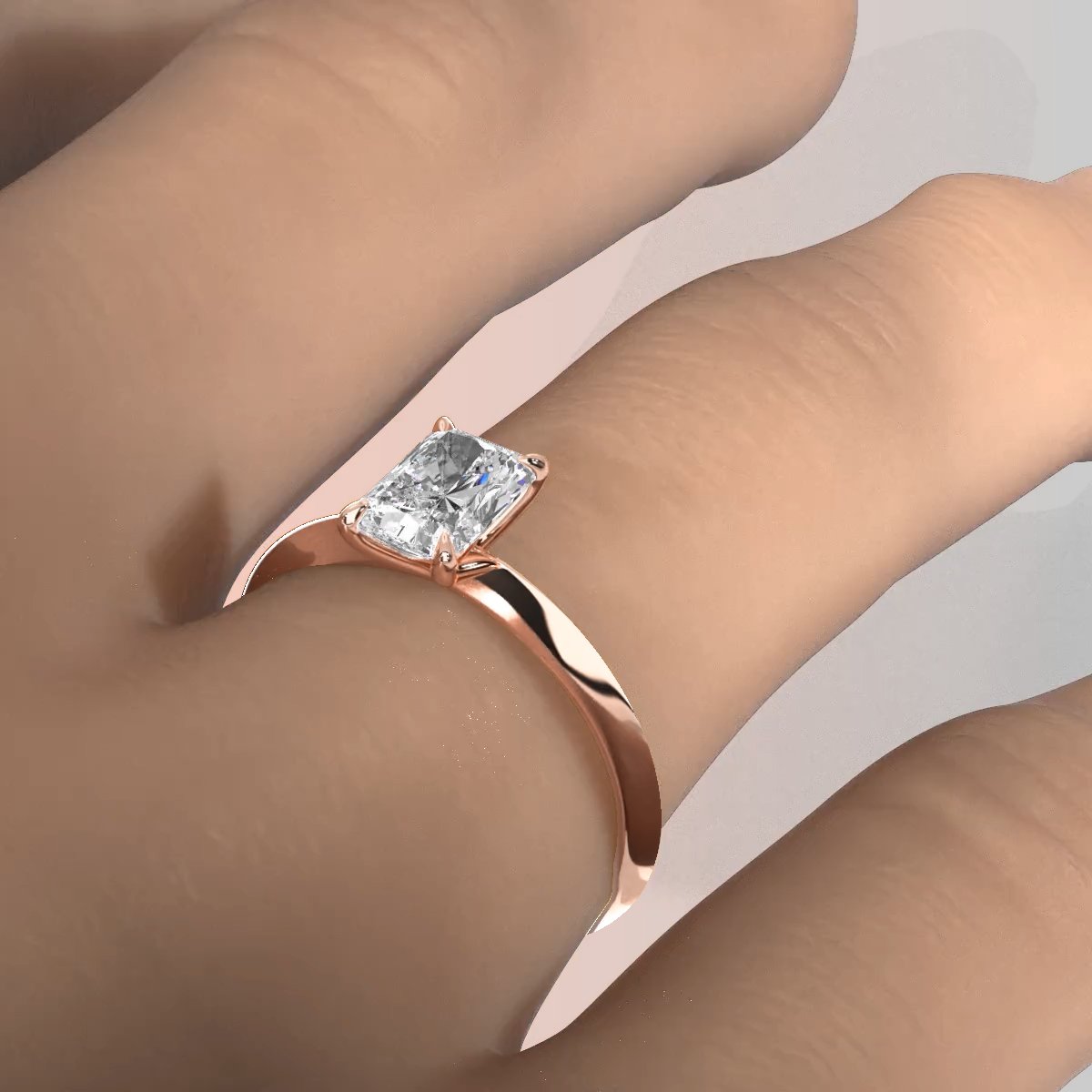 3g 2.2mm Claw Prong Solitaire Style Lab Grown Diamond Engagement Ring IGI Certified 1.00 Ctw.